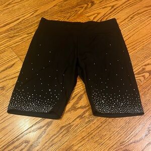 Vocal Woman’s Black Sequin Biker Shorts Size S